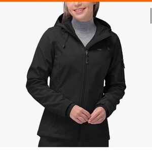Women's Black Hooded Ski Jacket